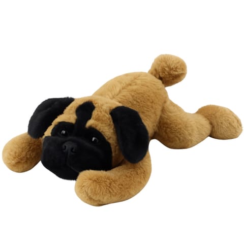 ⁨Pluszowa Maskotka Przytulanka Pies Mops Leżący Brązowy 40cm⁩ w sklepie Wasserman.eu