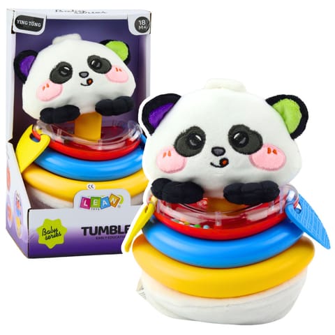 ⁨Zabawka Sensoryczna Tumbler Panda Piramidka Bujana Gryzaki Grzechotka⁩ w sklepie Wasserman.eu