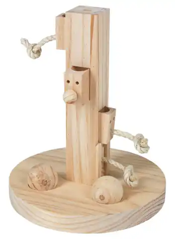 ⁨KERBL Zabawka edukacyjna dla gryzoni Feedtree, drewniana 25x25x30cm [81764]⁩ w sklepie Wasserman.eu