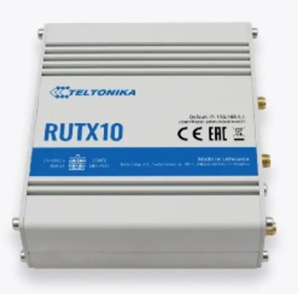 ⁨Teltonika RUTX10 wireless router Gigabit Ethernet Dual-band (2.4 GHz / 5 GHz) White⁩ at Wasserman.eu