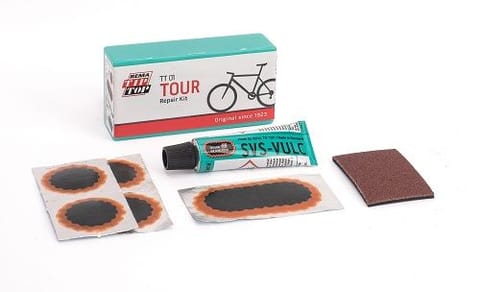 ⁨SAMOPRZYLEPNY ZESTAW NAPRAWCZY DO DĘTEK ROWEROWYCH TT 01⁩ w sklepie Wasserman.eu