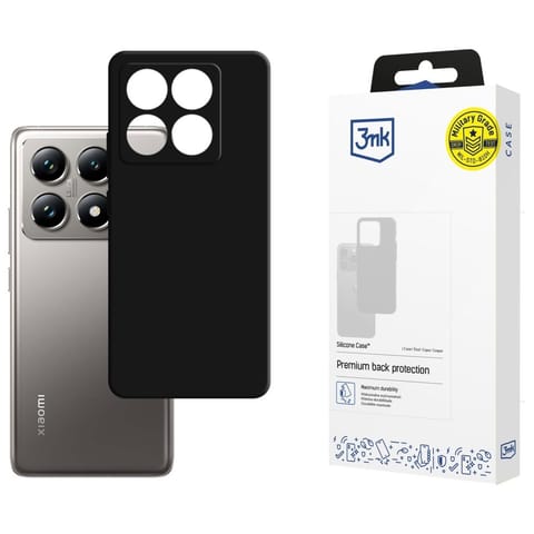 ⁨Etui 3MK Silicone Case do Xiaomi 14T Pro czarny⁩ w sklepie Wasserman.eu