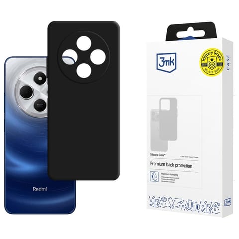 ⁨Etui 3MK Silicone Case do Xiaomi Redmi   14C / Redmi A4 5G czarny⁩ w sklepie Wasserman.eu