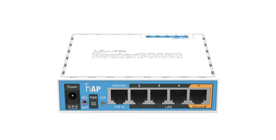 ⁨Mikrotik hAP White Power over Ethernet (PoE)⁩ at Wasserman.eu