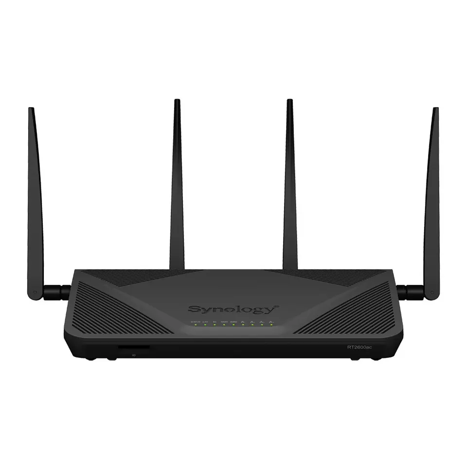 ⁨Synology RT2600AC wireless router Gigabit Ethernet Dual-band (2.4 GHz / 5 GHz) 4G Black⁩ at Wasserman.eu