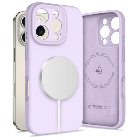 ⁨Etui Tech-Protect Liquid Silicone MagSafe iPhone 16 Pro Mauve⁩ w sklepie Wasserman.eu