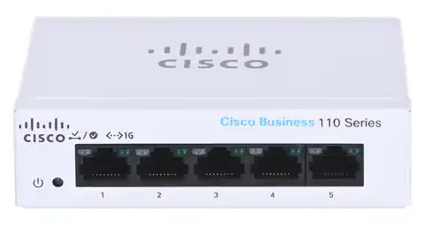 ⁨Cisco CBS110 Unmanaged L2 Gigabit Ethernet (10/100/1000) 1U Grau⁩ im Wasserman.eu