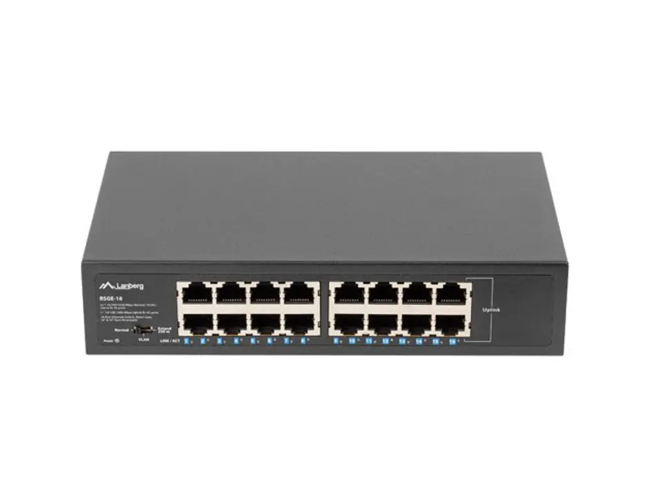 ⁨Lanberg Switch RSGE-16 Rack 10"/19"  (16-port 1Gb)⁩ at Wasserman.eu