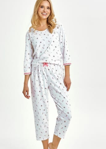 ⁨PIŻAMA TARO 3432 ELODIE AW26 (kolor biały, rozmiar S)⁩ w sklepie Wasserman.eu