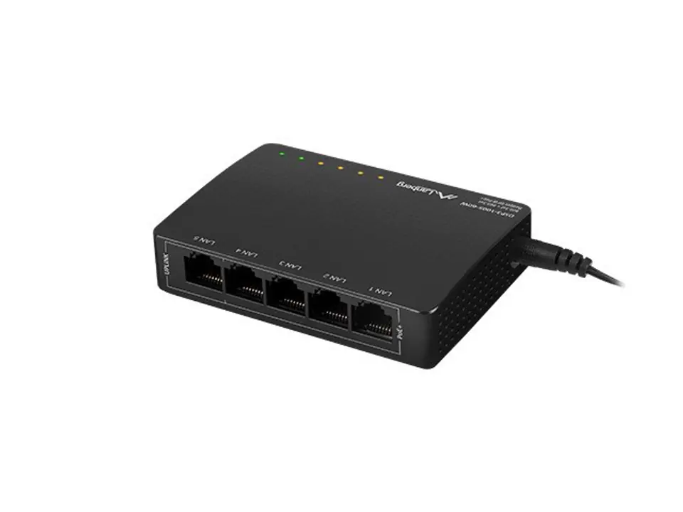 ⁨LANBERG SWITCH POE DSP3-1005-60W (5-PORT, 1GB/S, 30W/PORT))⁩ w sklepie Wasserman.eu