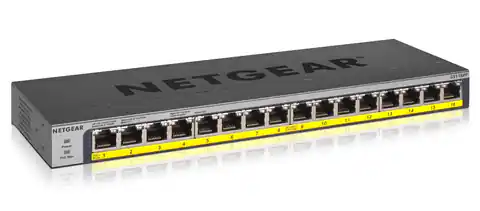 ⁨NETGEAR GS116PP Unmanaged Gigabit Ethernet (10/100/1000) Power over Ethernet (PoE) Black⁩ at Wasserman.eu