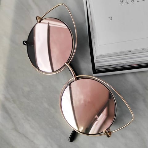 ⁨OKULARY LUSTRZANE KOCIE OCZY - RÓŻOWE OK86WZ3⁩ w sklepie Wasserman.eu