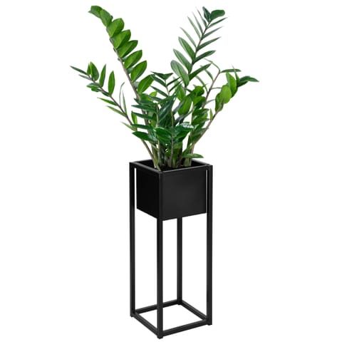 ⁨Kwietnik loftowy Concove 60 cm czarny⁩ w sklepie Wasserman.eu