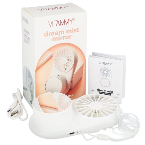 ⁨VITAMMY DREAM MIST MIRROR Mini wentylator z nawilżaczem i lusterkiem, USB⁩ w sklepie Wasserman.eu