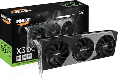 ⁨Karta graficzna INNO3D GeForce RTX 5070 X3 OC 12GB GDDR7 (N50703-12D7X-195064L)⁩ w sklepie Wasserman.eu
