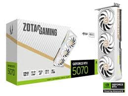 ⁨Karta graficzna ZOTAC GAMING GeForce RTX 5070 WHITE ED 12GB GDDR7 (ZT-B50700FQ-10P)⁩ w sklepie Wasserman.eu