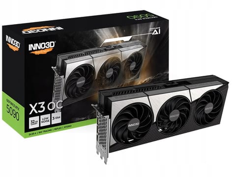 ⁨Karta graficzna INNO3D GeForce RTX 5090 X3 OC 32GB GDDR7 (N5090332D7X17593928)⁩ w sklepie Wasserman.eu