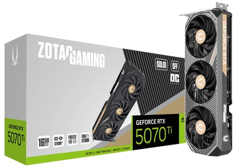 ⁨Karta graficzna ZOTAC GAMING GeForce RTX 5070 Ti SOLID SFF OC 16GB GDDR7 (ZT-B50710J3-10P)⁩ w sklepie Wasserman.eu
