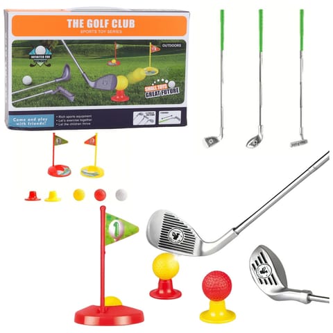 ⁨Zestaw Golfowy Dla Dzieci Kije Piłeczki Flagi Podstawki 48el⁩ w sklepie Wasserman.eu