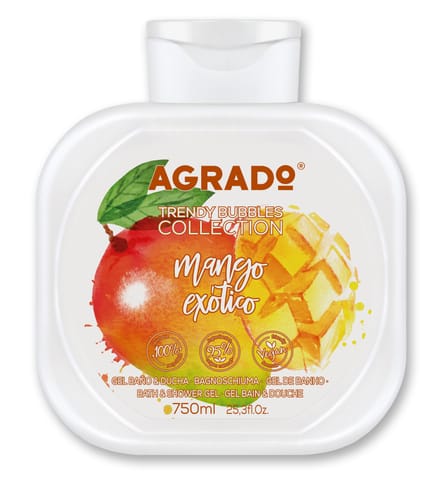 ⁨AGRADO Żel pod prysznic i do kąpieli Egzotyczne mango 750 ml⁩ w sklepie Wasserman.eu