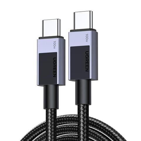 ⁨Kabel USB-C do USB-C Ugreen L512, 100W, 5A, 2m (czarny)⁩ w sklepie Wasserman.eu
