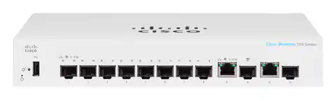 ⁨Cisco CBS350 Managed L3 Gigabit Ethernet (10/100/1000) 1U Schwarz, Grau⁩ im Wasserman.eu