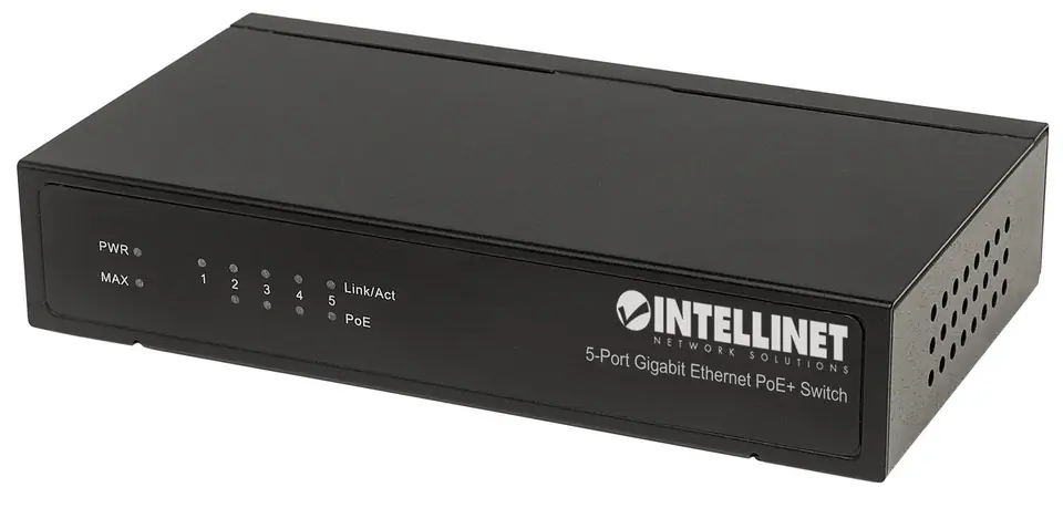 ⁨Przełącznik INTELLINET NETWORK SOLUTIONS 561228 5x 10/100/1000 PoE+⁩ w sklepie Wasserman.eu