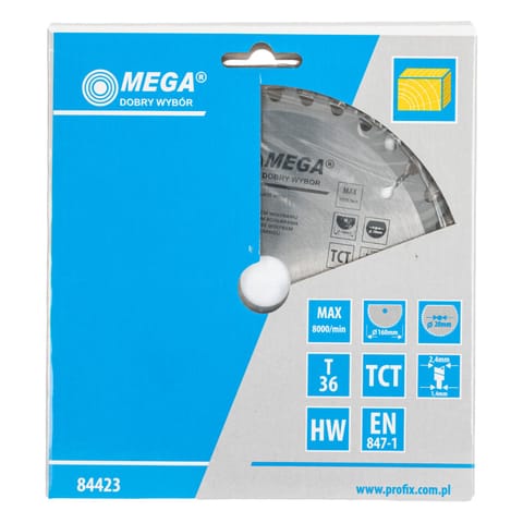 ⁨CIRCULAR SAW FOR WOOD 160*36T*20/16MM⁩ at Wasserman.eu