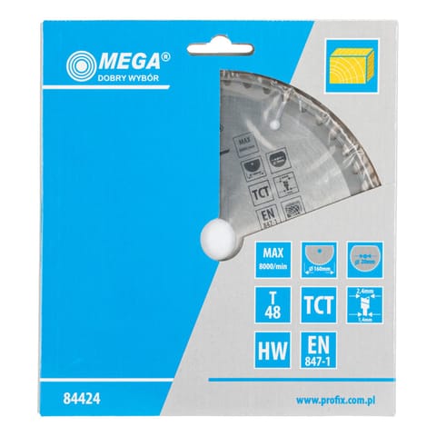 ⁨PIŁA TARCZOWA DO DREWNA 160*48T*20/16MM⁩ w sklepie Wasserman.eu