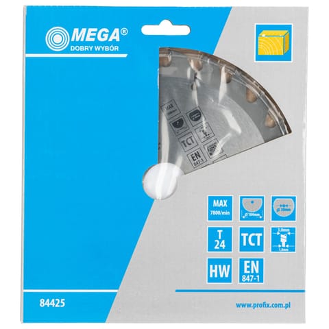 ⁨PIŁA TARCZOWA DO DREWNA 184*24T*30/20/16MM⁩ w sklepie Wasserman.eu