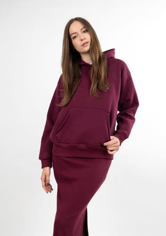 ⁨Bluza DK-K-B9 BORDO BAWEŁNA GRUBA (kolor bordo, rozmiar 2xl)⁩ w sklepie Wasserman.eu