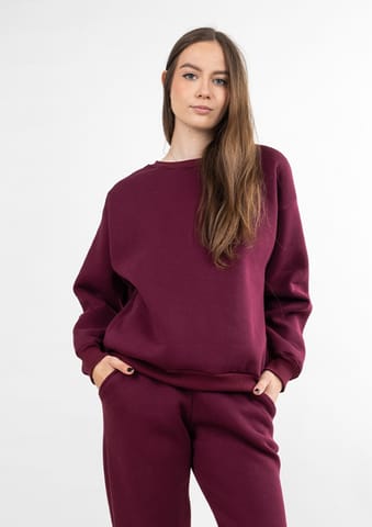 ⁨Bluza Rehema BORDO BAWEŁNA GRUBA (kolor bordo, rozmiar M)⁩ w sklepie Wasserman.eu