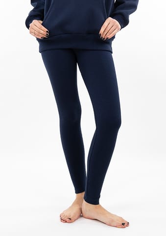 ⁨Legginsy Oseye GRANAT BAWEŁNA PRĄŻKI (kolor granat, rozmiar XS)⁩ w sklepie Wasserman.eu