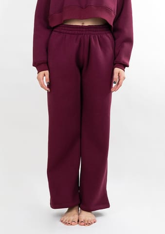 ⁨Spodnie DK-K-B9 BORDO BAWEŁNA GRUBA (kolor bordo, rozmiar XS)⁩ w sklepie Wasserman.eu