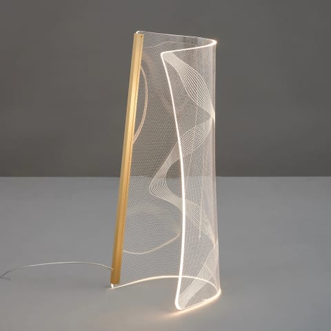 ⁨Lampa stojąca Cortina No.4 43cm (Barwa światła delikatnie ciepła, Kolor transparentny, Możliwość ściemniania nie)⁩ w sklepie Wasserman.eu