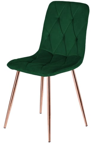 ⁨Krzesło tapicerowane BORGO VELVET GREEN FOREST ROSE GOLD⁩ w sklepie Wasserman.eu
