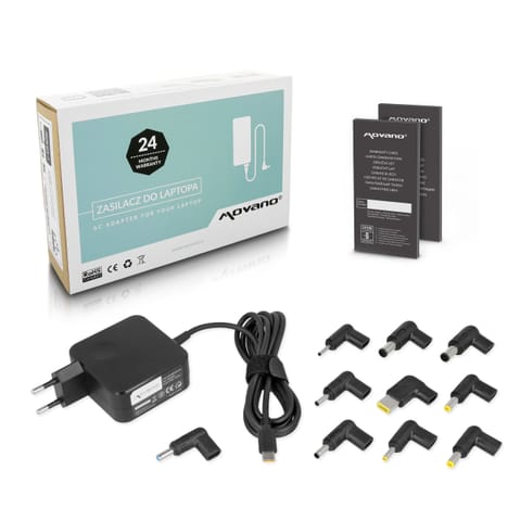 ⁨Zasilacz Movano uniwersalny 45W USB-C - 10 wtyków⁩ w sklepie Wasserman.eu