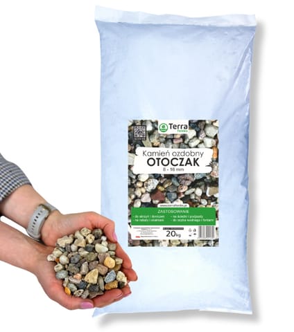 ⁨Kamień ozdobny. Naturalny otoczak 8–16mm Terra 20kg⁩ w sklepie Wasserman.eu