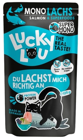 ⁨Lucky Lou SuperMono Łosoś saszetka 125g⁩ w sklepie Wasserman.eu