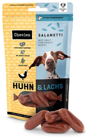 ⁨Chewies Beef Salametti kurczak i łosoś 200g⁩ w sklepie Wasserman.eu