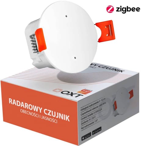 ⁨OXT Czujnik radar obecności jasności 230V ZigBee TUYA⁩ w sklepie Wasserman.eu