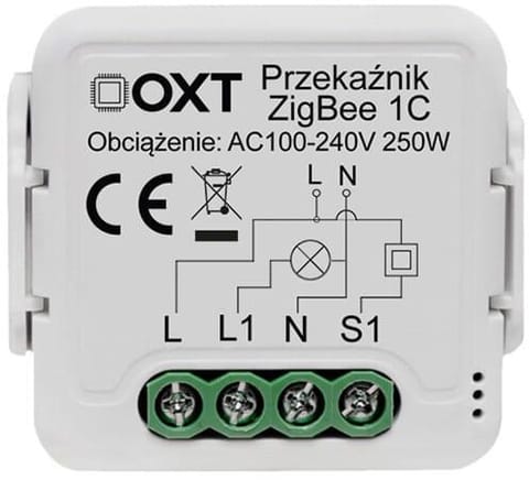 ⁨Moduł OXT mini przekaźnik 1 obwód ZigBee TUYA⁩ w sklepie Wasserman.eu