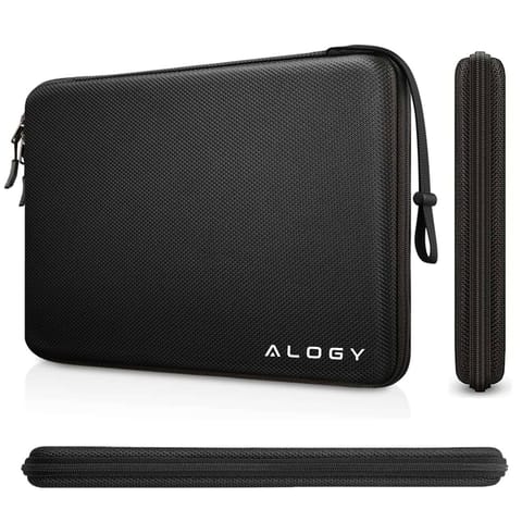 ⁨Torba na laptopa do MacBooka Air Pro 15" 16" Alogy ShieldCase Hard Foam Bag etui ochronne teczka 15-16" Czarna⁩ w sklepie Wasserman.eu
