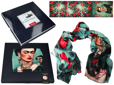 ⁨Szal - Inspirowany malarstwem F. Kahlo (CARMANI)⁩ w sklepie Wasserman.eu