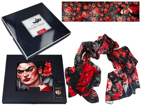 ⁨Szal - Inspirowany malarstwem F. Kahlo (CARMANI)⁩ w sklepie Wasserman.eu