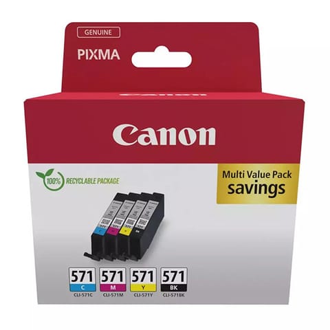 ⁨Canon oryginalny ink / tusz CLI-571 C/M/Y/BK MULTI, 0386C009, CMYK⁩ w sklepie Wasserman.eu