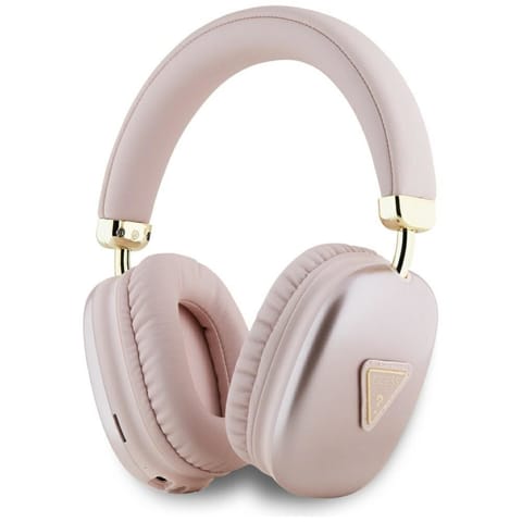 ⁨Słuchawki nauszne Guess Bluetooth 5.3    Metallic Triangle Logo różowy⁩ w sklepie Wasserman.eu