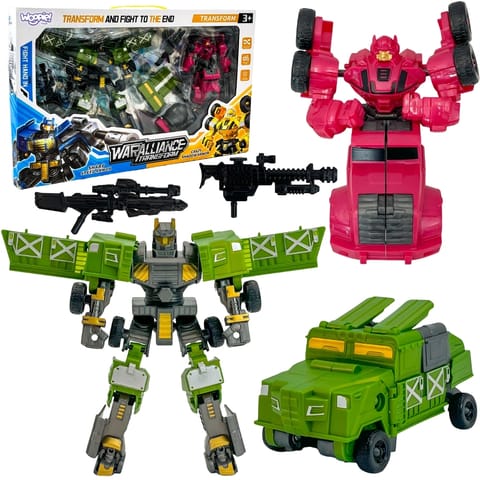 ⁨WOOPIE Roboty Transformujące Zestaw 4w1 Samochody Bojowe⁩ w sklepie Wasserman.eu