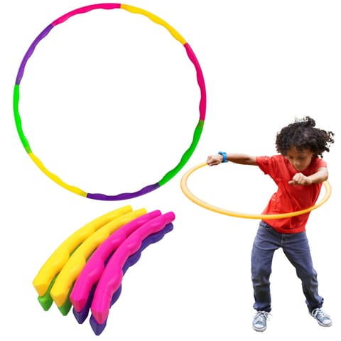⁨Hula Hop Z Wypustkami Składane Kolorowe 7El Średnica 50cm⁩ w sklepie Wasserman.eu