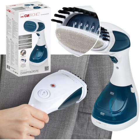 ⁨Clatronic DB 3717 steam ironing station 1100 W 0.2 L Ceramic soleplate Blue, White⁩ at Wasserman.eu